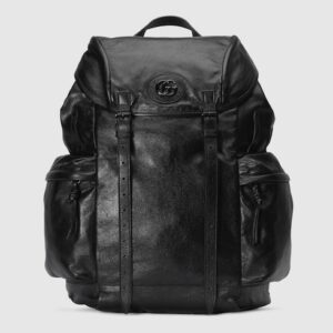 Backpack with Tonal Double G in Black Leather – GB252